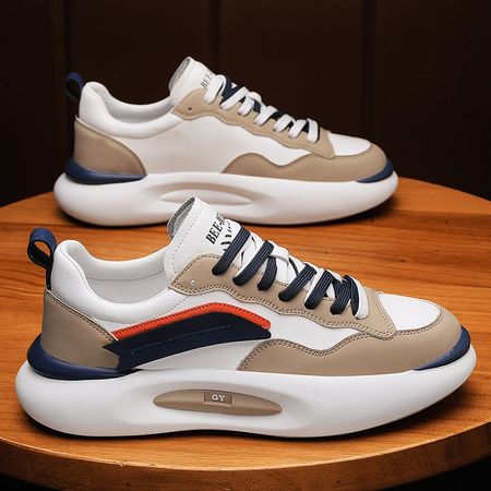 Men's Sports Shoes Thick-soled White Shoe Personalized Versatile